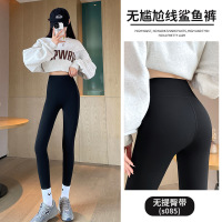 加绒鲨鱼裤女外穿新款秋冬季加厚棉裤高腰收腹提臀瑜伽打底裤_40