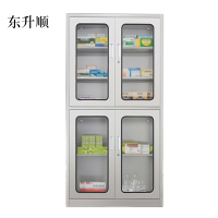 东升顺室文件柜不锈钢柜子储物柜资料柜档案柜带锁文件柜201上下玻文件柜常规款