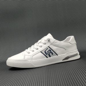 男士休闲鞋真皮板鞋男款潮流百搭欧洲站男鞋高端轻奢一脚蹬懒人鞋