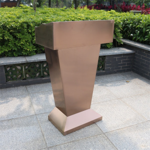 鑫环境 接待台110*53*36cm 户外物业接待台迎宾登记台餐厅不锈钢演讲台酒店发言台咨询咨客台