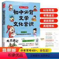 初中必背文学文化常识 初中通用 [正版]2024版 初中必背文学文化常识 七八九年级中考全国通用版 文学常识积累大全导图