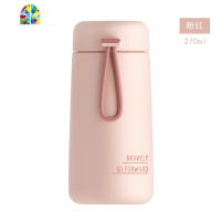 保温杯女学生简约小巧便携迷你杯子ins原宿风少女心可爱定制水杯 FENGHOU 暗蓝[收藏加购送贴纸杯刷]