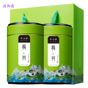 源御露(Yuan Yu Lu)龙井茶春季豆香茶叶新茶明前绿茶浓香型散装罐装 国风罐龙井茶两罐共250g