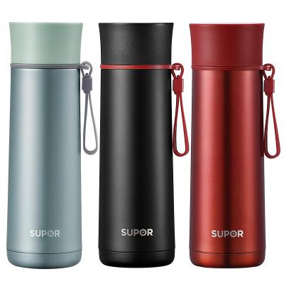 精选-苏泊尔真空保温杯男女学生韩版清新文艺304不锈钢水杯便携杯子