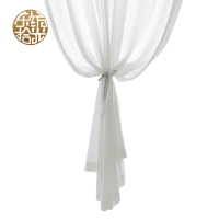 东纺拾光 DF4025 1M*2.7M 绸缎纱 窗帘 1.00 米/片 (计价单位:片) 白色