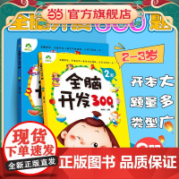 爱德少儿 全脑开发300题2+3岁2册 儿童全脑潜能开发全书2到3岁绘本幼儿全脑开发思维导图全脑开发游戏