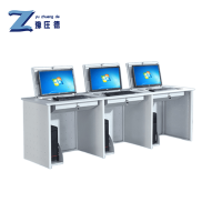 豫庄德翻转电脑桌B三人张