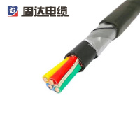 固达电缆 铜芯电线 ZR-KVV22-4*2.5 米