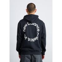 New Balance宽松版型直筒长袖连帽印花弹力下摆男士圆领卫衣