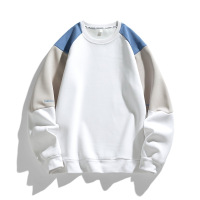 卫衣男美式潮牌春秋季新款拼色圆领套头卫衣男潮流打底衫男士外套