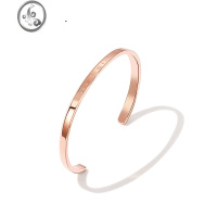 JiMiZEGL镀玫瑰金手镯女小众设计开口手环韩版简约个性情侣冷淡风