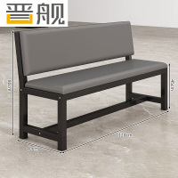 晋舰长条凳软包沙发换鞋凳等候靠背休息区长条椅子120*45*80cm单层