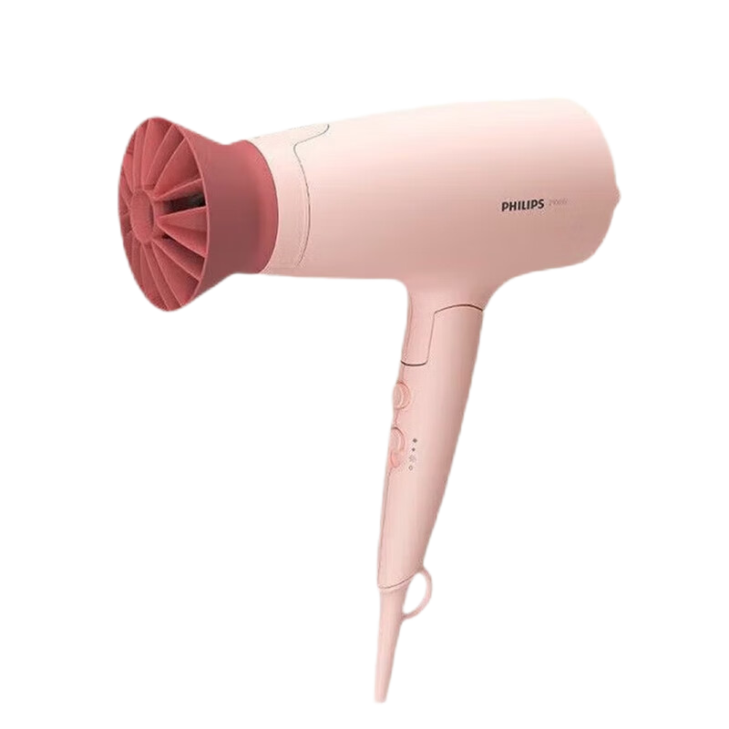 飞利浦(PHILIPS)吹风机家用电吹风恒温风嘴护发大功率速干风筒澎湃风量可折叠机身亮泽柔顺BHD356