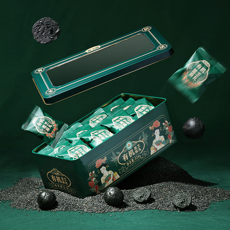 燕之坊有机黑芝麻丸(324g,铁盒装)