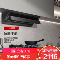 老板(Robam)油烟机抽吸排油烟机顶侧一体家用27大吸力一级能效[超薄平嵌小黑镜L1]