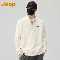 JEEP吉普半拉链卫衣男士春装2025新款宽松潮流男款立领上衣服外套