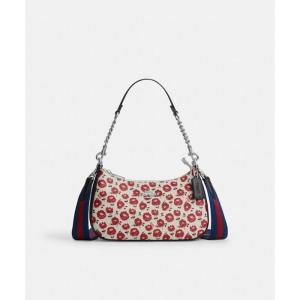 COACH蔻驰女包花卉单肩包链条手提包日常出行约会 ホワイト