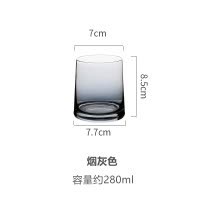 北欧ins风格情侣漱口杯玻璃牙杯酒店民宿洗漱杯牙刷杯带托盘套装 三维工匠 五彩+琥珀+金色托盘(2位)