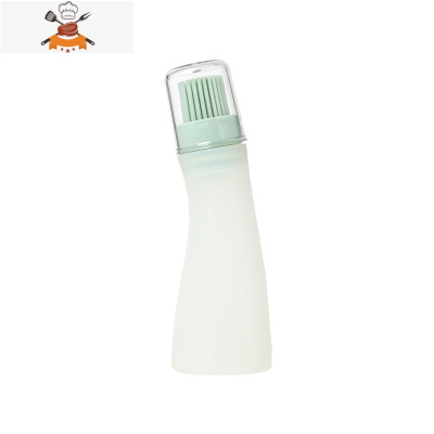 烧烤刷硅胶油刷家用厨房刷子带油瓶挤压可高温烙饼烤肉烘焙小工具 敬平 浅绿色