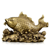 家柏饰(CORATED)年年有余铜鱼摆件铜家居装饰品公司店铺开业乔迁礼品