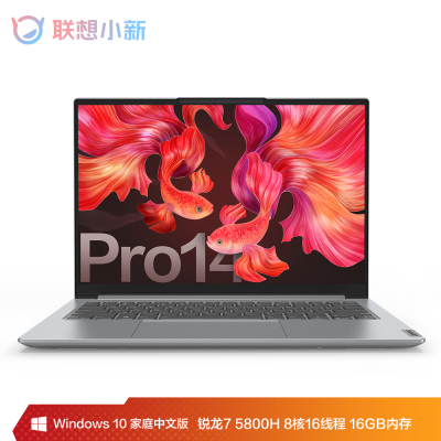 联想(Lenovo)小新Pro14标压锐龙版2021款高性能全面屏轻薄本笔记本电脑(8核16线程R7-5800H16G1TB2.2K低蓝光护眼屏)银