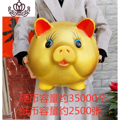 封后存钱罐不可取儿童大人用家用只进不出储蓄罐储钱罐金猪可爱大容量9号存35000硬币单只可取钱-