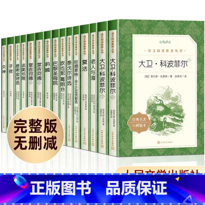 [全15册]高中必读经典书目 [正版]高中生阅读全套15册人民文学出版社高一高二高三红楼梦老人与海巴黎圣母院堂吉诃德泰戈