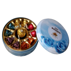 好时(Hershey’s)好时之吻kisses牛奶巧克力6粒10粒16粒圆形铁盒结婚喜糖礼盒