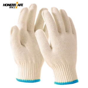 好员工 10针本白600g纱线手套 H10-BC600