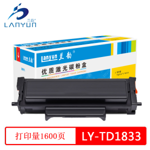 兰韵 LY-TD1833 粉盒 适用爱胜品YPS-1133DNW PLUS/3133DNW PLUS 单个装 黑色