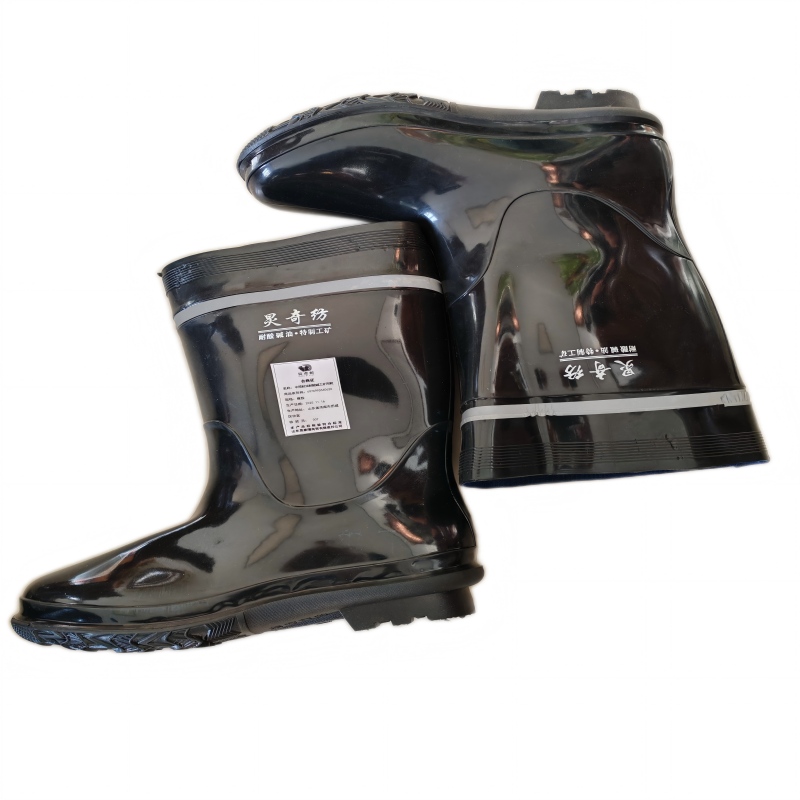 炅奇纺 中筒耐油耐酸碱工矿雨靴 橡胶 双