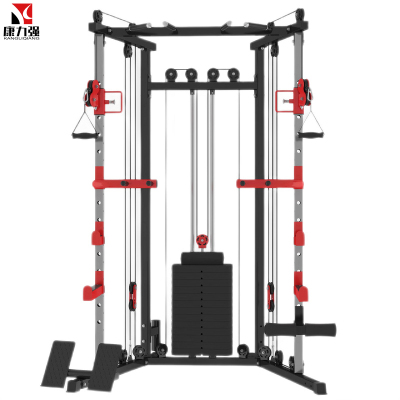 康力强ZH01小飞鸟龙门架综合训练器家用室内家庭多功能健身器材卧推深蹲架豪华款+2.2米杠铃杆+120KG杠铃片