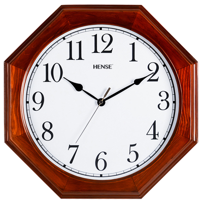 汉时实木简约大挂钟欧式仿古八卦钟石英钟中式客厅大号钟挂表HW85