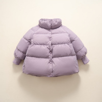 平湖儿童新国标90白鸭绒羽绒服冬女童宝中小童加厚保暖面包服外套
