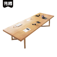 伟樽实木会议台360*120*75cm张