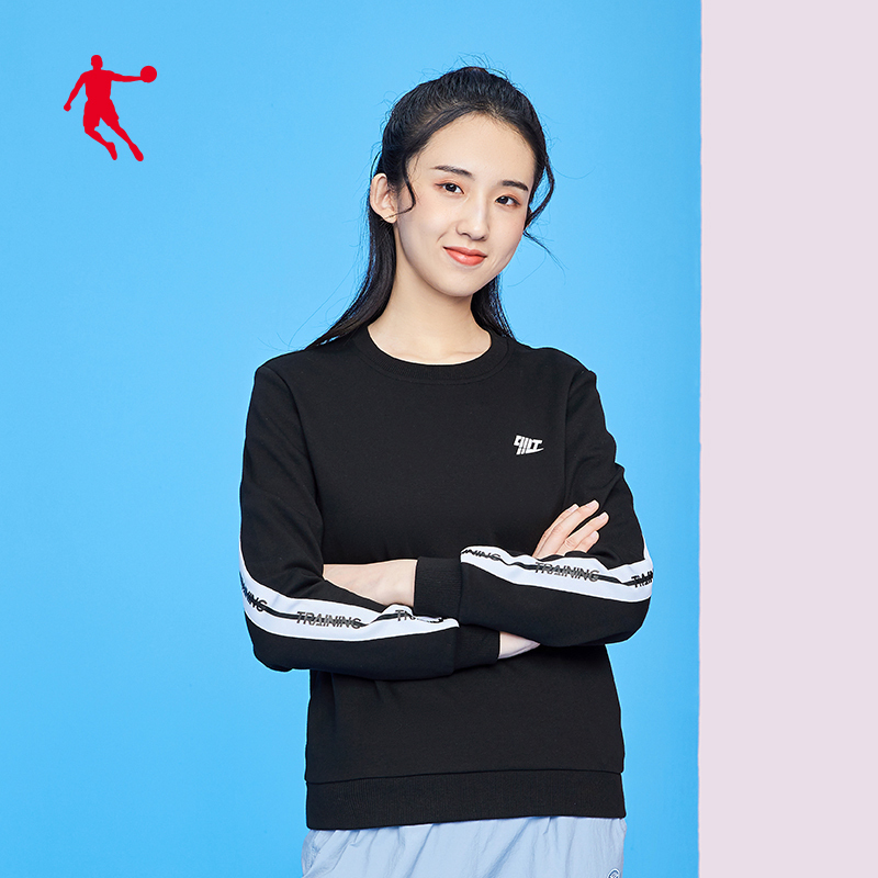 乔丹官方旗舰运动卫衣女2020春季新款圆领休闲上衣女士套头衫潮流外套