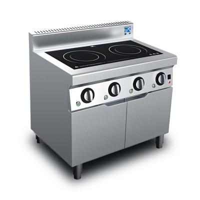 瑞宇牌柜式工程双眼电磁煲仔炉750*600*800+200/380V/50HZ/3.5Kw*2