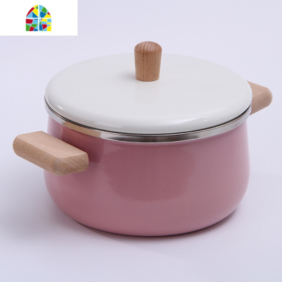 陶瓷汤锅宝宝炖锅奶锅电磁炉北欧风马卡龙厨具套装珐琅 FENGHOU 绿色奶锅