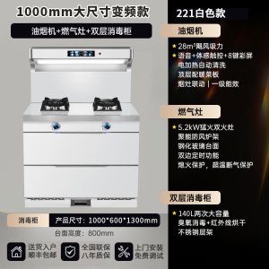 旺厨好太太 1000MM新款集成灶 侧吸大吸力变频抽油烟机燃气灶消毒柜家用烟灶消一体灶套装 自动清洗液化气