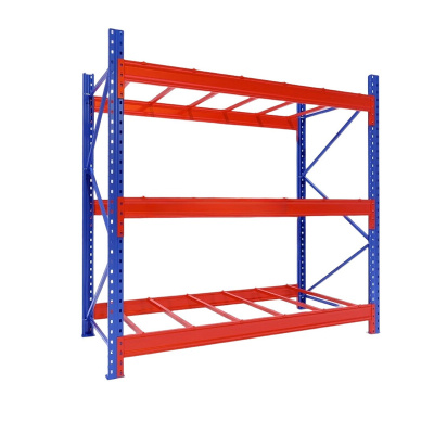 臻远 ZY4121475重型货架仓储高位货架单层称重1000kg 蓝橘色主架3层