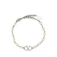 女士 brass 材质珍珠手链百搭饰品时尚优雅配饰