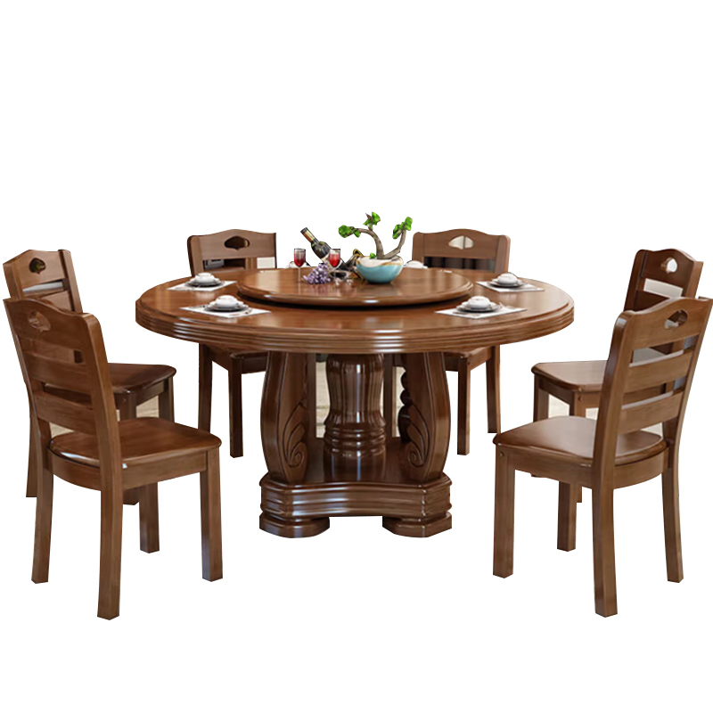 合祥源 餐桌椅组合配十椅 含转盘 1500*1500*720mm QX-CZ15 单位:套