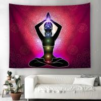 美帮汇波西米亚墙壁装饰挂布床头瑜伽背景布壁画印度曼陀罗挂毯 图七 绒布130高*150宽厘米横款