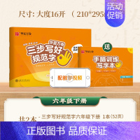 六年级下册 [正版]三步写好规范字一三二四五六年级字帖下册上册小学生语文同步练字贴儿童描红控笔正姿横式字帖练字本每日一练