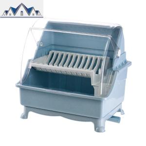 厨房碗筷收纳盒放碗碟盘餐具沥水带盖迷你碗柜架家用多功能置物架 三维工匠