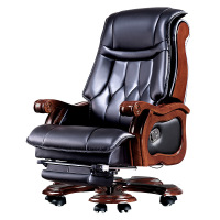 戴劲 老板椅商务大班椅可躺按摩电脑椅升降转椅10轮办公椅牛皮搁脚按摩