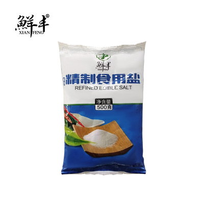 鲜丰精制盐500g*3 家用盐巴深井矿盐