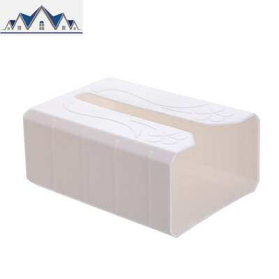 免打孔墙上卫生间厨房用纸收纳盒抽纸盒壁挂式纸巾架厕所纸巾盒 三维工匠