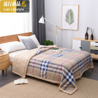 夏季 空调被单人 双人被子薄款水洗棉可机洗宿舍学生条纹夏凉被子 三维工匠