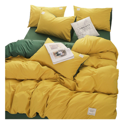 美帮汇四件套男士简约北欧风被罩一米五床潮流床上三件套款床单